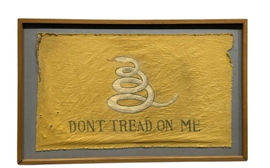 Vintage "Don't Tread On Me" Framed Flag frame - 37...