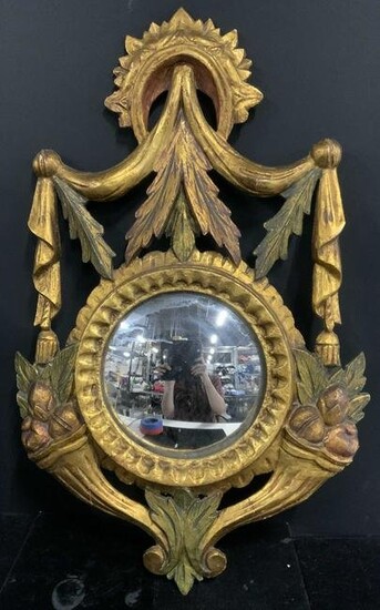 Vintage Hand Painted Gilt Frame Mirror