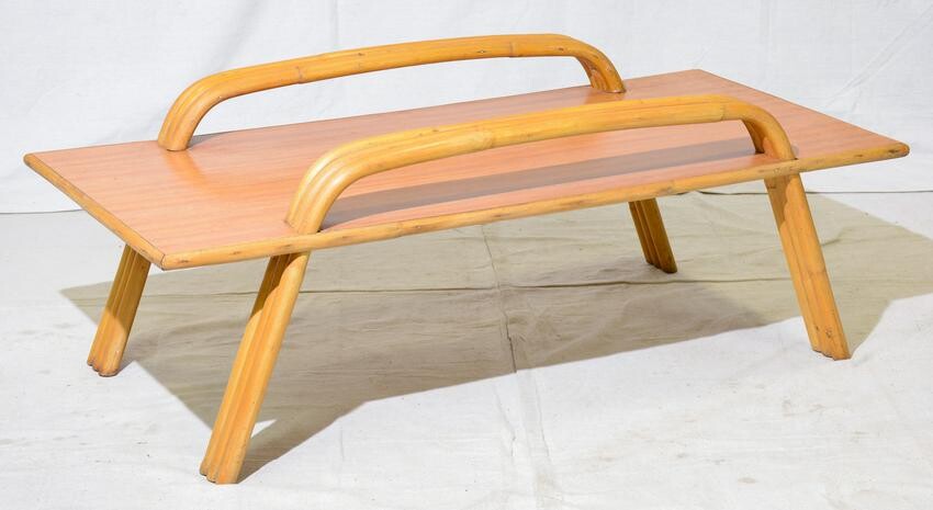 Vintage Paul Frankl / Tiki Style Bamboo Coffee Table