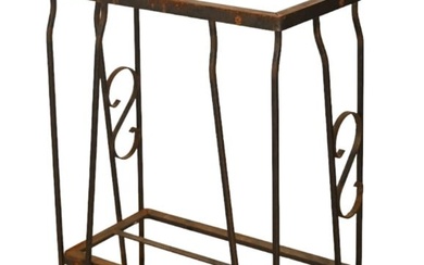 Vintage Wrought Iron Outdoor Side Table Frame