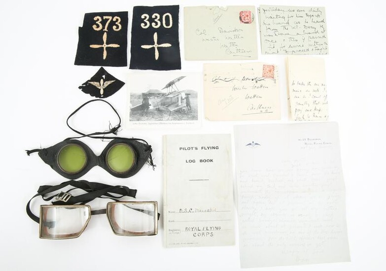 WWI BRITISH RAF RFC PATCHES LETTERS GOGGLES & MORE