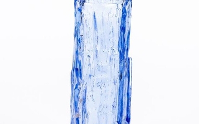 Whitefriars Aquamarine Bark Glass Designer Vase
