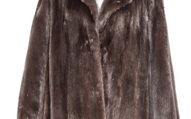 Women's Mink Fur Coat, H 38" Size: 8