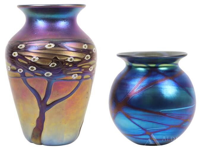 Zellique & Elaine Hyde Art Glass Vases