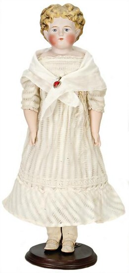 bisque porcelain shoulder headed doll