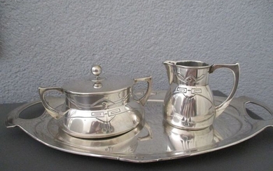 cream set (3) - .800 silver - Germany - First half 20th century