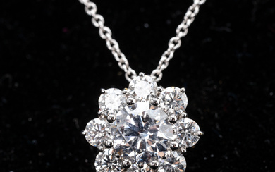 solitaire pendant with diamonds.
