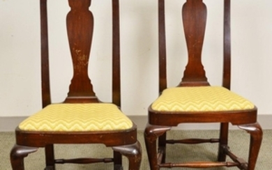 Pair of Queen Anne-style Mahogany Side Chairs