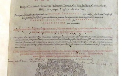 1620 Dictionarium Octolingue Ambrose Calepini antique MASSIVE FOLIO 7 LANGUAGES