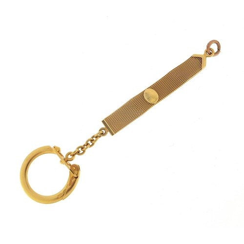 18ct gold keychain, 10cm in length, 12.0g
