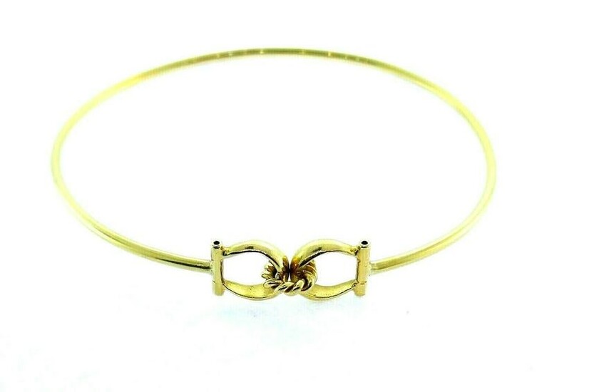 18k Yellow Gold Cartier Equestrian Wire Bracelet