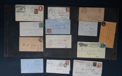 19th c. Postage Stamp Cover Letterhead etc Collection Group Lot