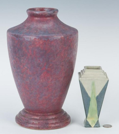 2 Roseville Vases, Carnelian II & Futura