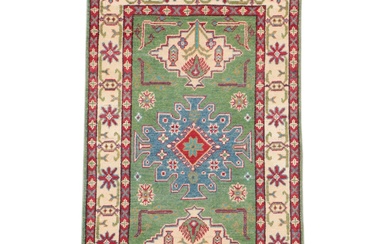 2'7 x 4'5 Hand-Knotted Afghan Kazak Accent Rug