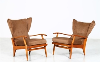 RENZO FRANCHI Pair of reclining armchairs mod. Camea.