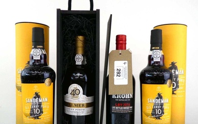 4 bottles of Port, 1x Palmer Tribute Aged 40 years...