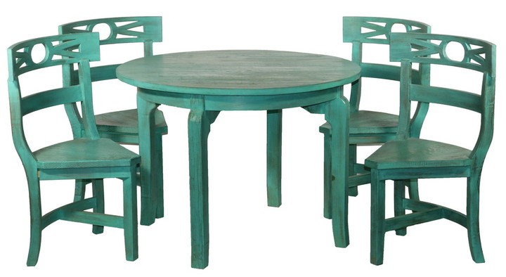 (5 PC.) COUNTRY KITCHEN SET TABLE WITH CHAIRS