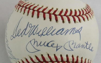 500 Home Run Club OAL Baseball Signed By (11) with Mickey Mantle, Ted Williams, Eddie Mathews, Reggie Jackson, Frank Robinson (JSA)