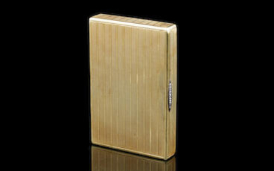 A jewelled gold cigarette case