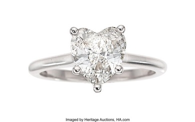 55292: Diamond, White Gold Ring Stones: Heart-shaped