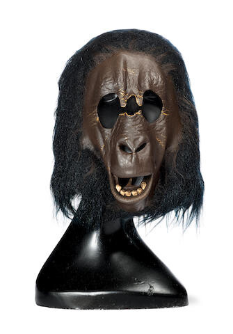 A Planet of the Apes background actor ape mask