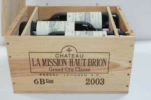 6 Btles Château La Mission Haut Brion 2003 CC Grav…