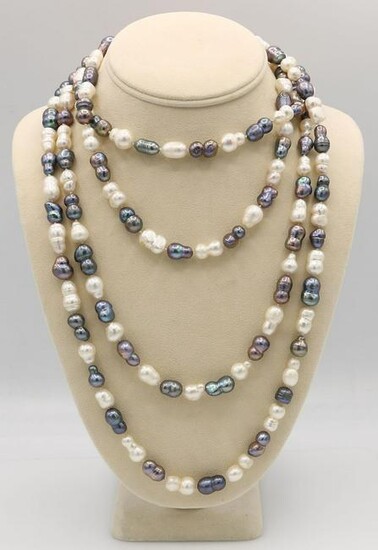 80" Long Baroque Pearl Necklace