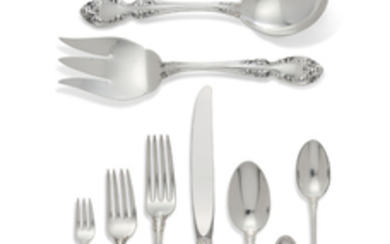 AN EXTENSIVE ASSEMBLED AMERICAN SILVER FLATWARE SERVICE, MARK OF GORHAM MFG. CO., PROVIDENCE, RHODE ISLAND, LATE 19TH/20TH CENTURY