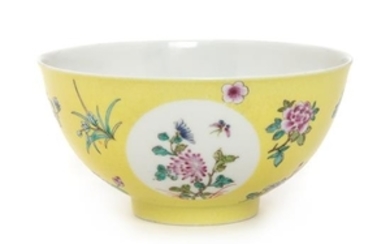 A Famille Jaune Porcelain Bowl