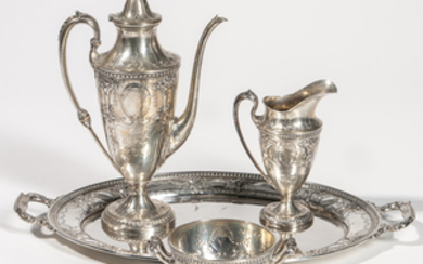 Four-piece Black, Starr, & Frost Sterling Silver Coffee Service