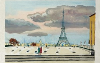 Yves BRAYER (Versailles, 1907- Paris, 1990) Place du Trocadéro