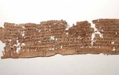 Christian papyrus letter fragment in Coptic text