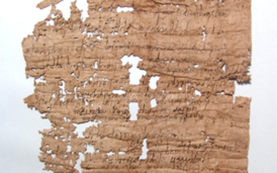 A large Greek papyrus document, in Greek text