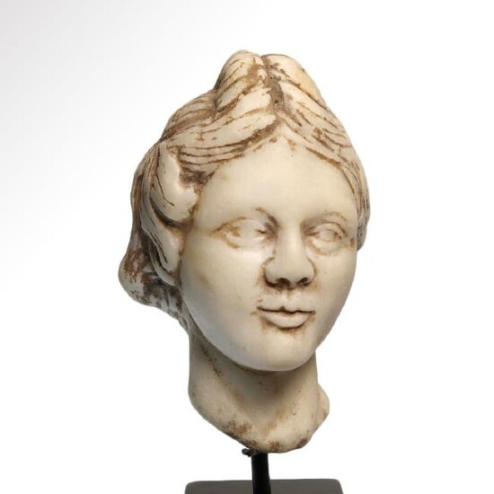 Roman Marble Head of a Lady, c. 1st-2nd Century A.D.