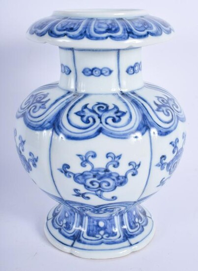 A CHINESE BLUE AND WHITE PORCELAIN VASE probably Late