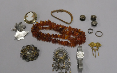 A Collection JEWELERY, PARTLY SILVER, CERTINA LADIES, ETC.
