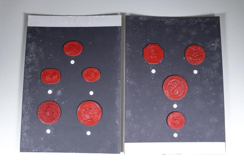 A Collection of Railway Red Wax Seals, 19th Century,...