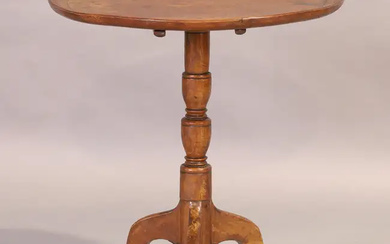 A George III fruitwood occasional table, last quarter 18th century, the circular...