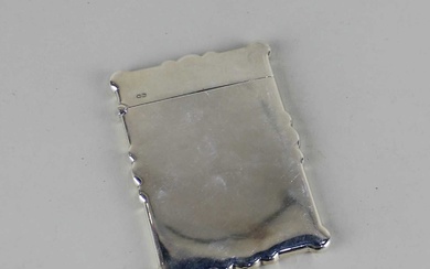 A George V silver rectangular card case