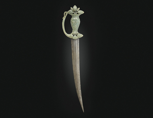 A JADE-HILTED DAGGER, INDIA, FIRST HALF 18TH CENTURY