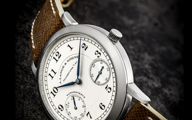 A. LANGE & SÖHNE. A PLATINUM WRISTWATCH WITH POWER RESERVE 1815 UP/DOWN MODEL, REF. 221.025, CIRCA 1999