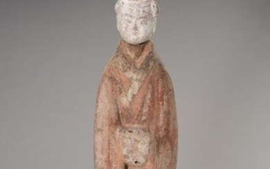 A LARGE POTTERY FIGURE OF A COURT LADY, OXFORD TEST