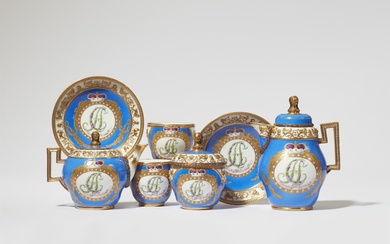 A Meissen porcelain tête à tête commemorating a princely alliance