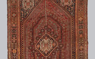 A Persian Qashqai carpet, third quarter 20th century, the central diamond medallion...