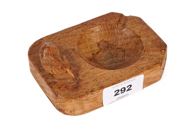 A Robert ‘Mouseman’ Thompson carved oak ashtray
