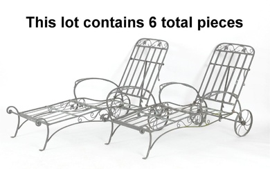 A Set of Salterini Wrought Iron Garden Furniture