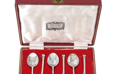 A Set of Six George V Silver Coffee-Spoons by Omar Ramsden, London, 1926