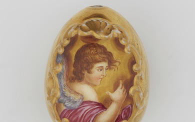 A St. Petersburg porcelain egg with an Archangel