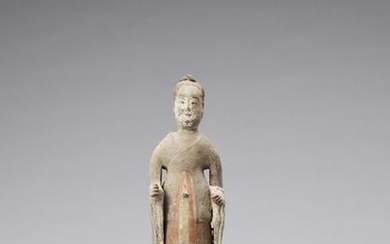 A TL TESTED TERRACOTTA FIGURE OF A COURT...