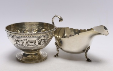 A Victorian silver 'Zodiac' pedestal bowl, by Frederick Elki...